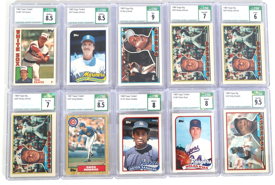 1989 TOPPS BIG & TRADED BASEBALL CARDS CSG GRADED