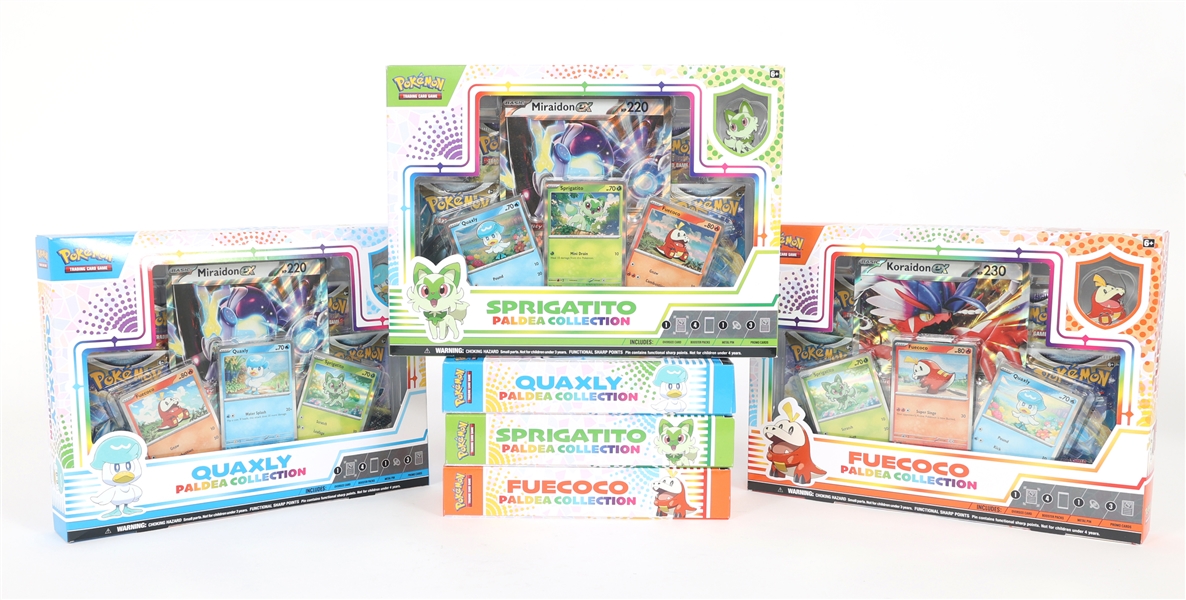2023 POKEMON PALDEA COLL. SPRIGATITO, QUAXLY, FUECOCO