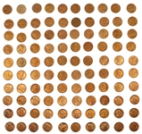 US UNCIRCULATED WHEAT 1C COINS - $1 FACE VALUE