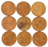 US UNCIRCULATED WHEAT 1C COINS - $1 FACE VALUE