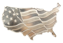 ELEMETAL USA FLAG .999 FINE SILVER 5 TOZ NOVELTY BAR