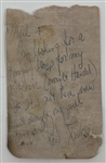 PAUL SIMON HAND-WRITTEN NOTE RE: HANDEL LAMP