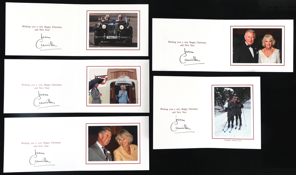 CAMILLA QUEEN CONSORT AUTOGRAPHED HOLIDAY CARDS