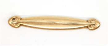 14K YELLOW GOLD ENAMEL ART DECO PIN