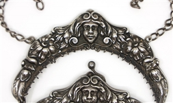 STERLING SILVER ART NOUVEAU STYLE PURSE FRAME 