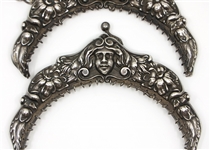 STERLING SILVER ART NOUVEAU STYLE PURSE FRAME 