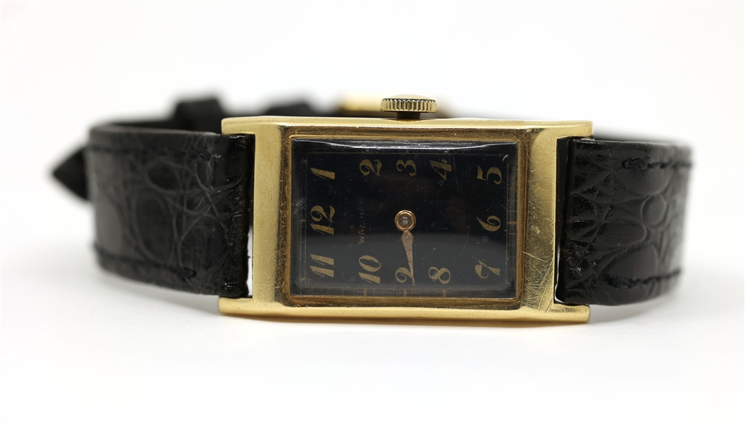 MENS WALTHAM 14K GOLD CASE MECHANICAL WRISTWATCH