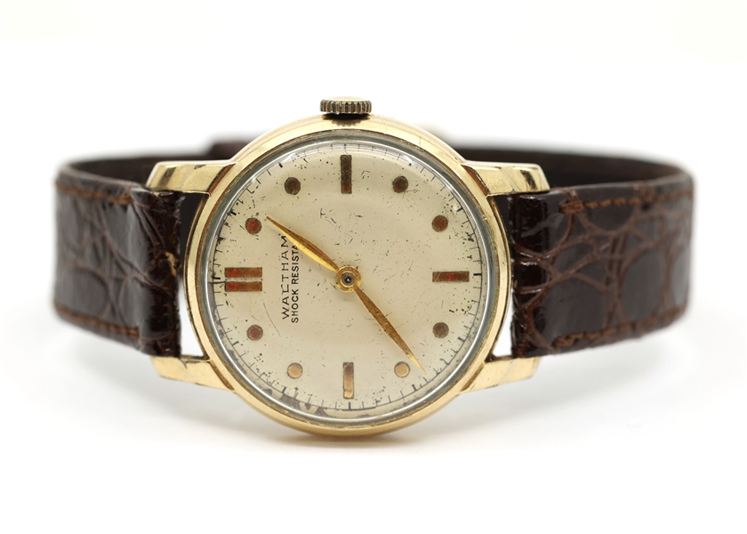 MENS WALTHAM GOLD-FILLED CASE MECHANICAL WRISTWATCH