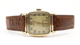 MEN'S HAMILTON GOLD-FILLED CASE MECHANICAL WRISTWATCH