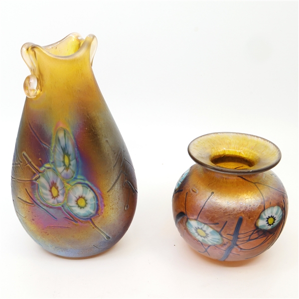 HERBERT A. THOMAS GLASS VASES