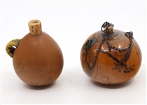 19TH C. CARVED GOURD SNUFF BOTTLES