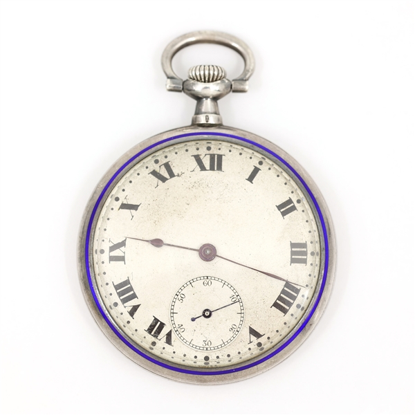 MENS ZARA .935 SILVER CASE POCKET WATCH