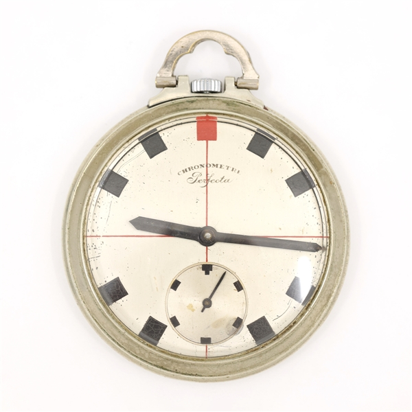 MENS CHRONOMETRE PERFECTA STEEL CASE POCKET WATCH