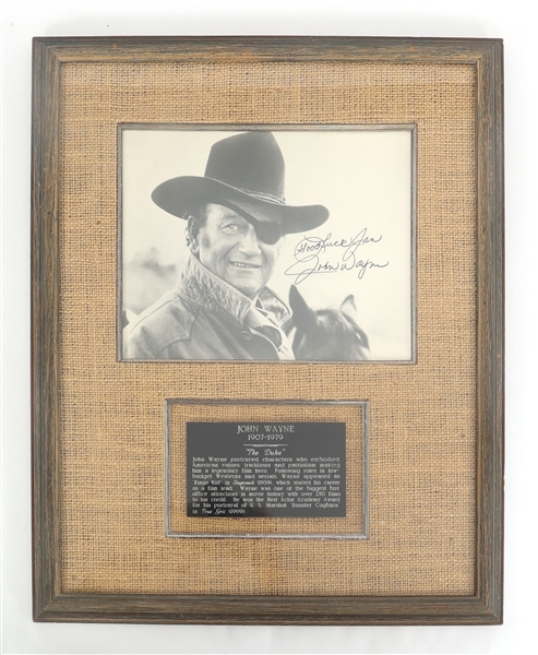 JOHN WAYNE SIGNED PHOTO