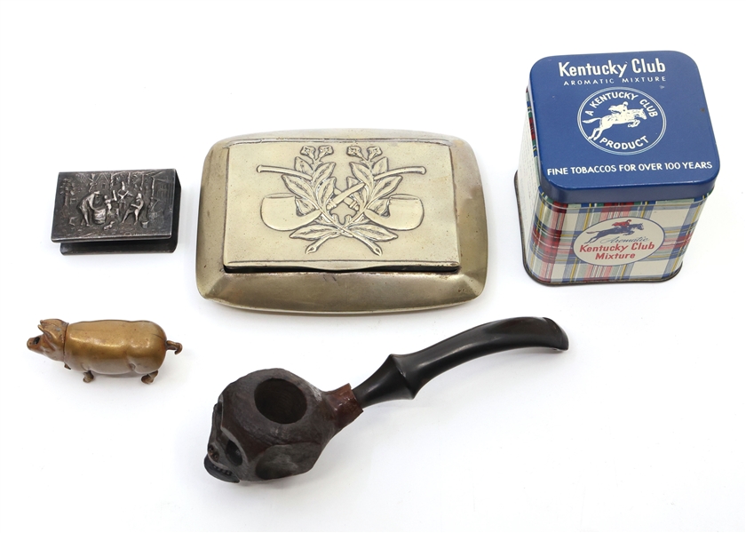 MATCH SAFE, PIPE, CIGARETTE CASE, & TOBACCO TIN