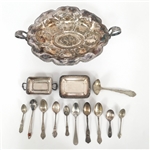 SILVER PLATED SERVINGWARE & FLATWARE