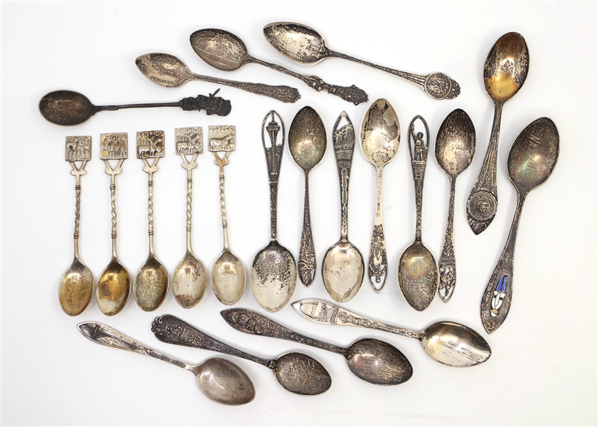 STERLING SILVER TRAVEL SOUVENIR SPOONS