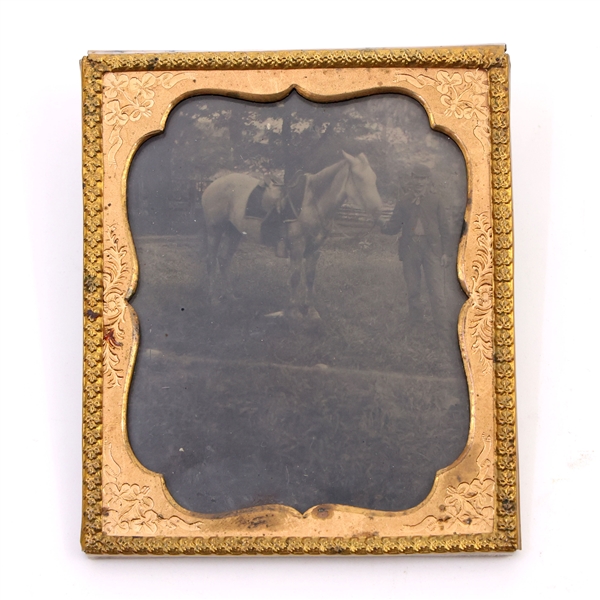 TINTYPE OF HORSE & MAN