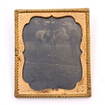 TINTYPE OF HORSE & MAN