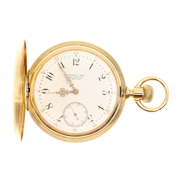 PATEK PHILIPPE 18K GOLD HUNTERS CASE POCKET WATCH