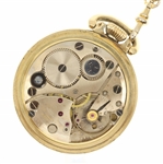 MEN'S ELGIN GOLD-FILLED CASE POCKET WATCH & FOB
