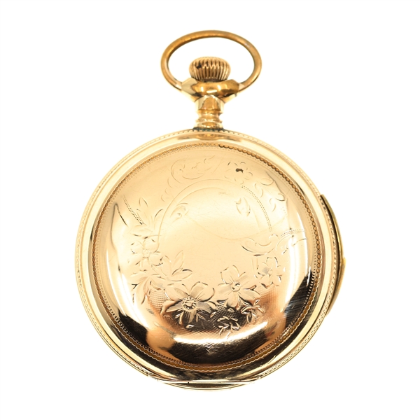 MENS CHICAGO GOLD-FILLED HUNTERS CASE POCKET WATCH