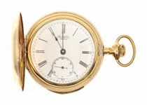MEN'S CHICAGO GOLD-FILLED HUNTER'S CASE POCKET WATCH