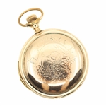 MEN'S CHICAGO GOLD-FILLED HUNTER'S CASE POCKET WATCH