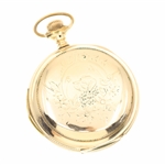 MEN'S CHICAGO GOLD-FILLED HUNTER'S CASE POCKET WATCH
