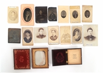 TIN-TYPE AND CABINET CARD FAMILY PORTRAITS