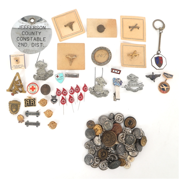 US MILITARY MEDALS, PINS, AND BUTTONS 