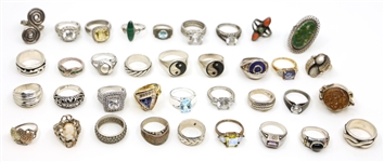 STERLING SILVER FASHION RINGS 