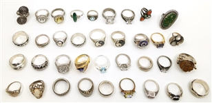 STERLING SILVER FASHION RINGS 