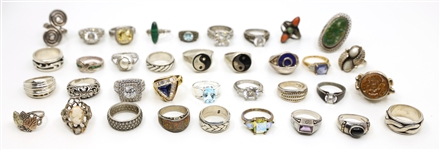 STERLING SILVER FASHION RINGS 