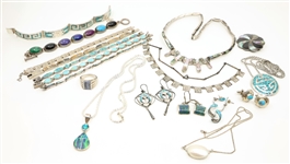 STERLING SILVER TAXCO & CENTRAL/SOUTH AMERICAN JEWELRY