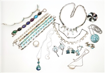 STERLING SILVER TAXCO & CENTRAL/SOUTH AMERICAN JEWELRY