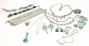STERLING SILVER TAXCO & CENTRAL/SOUTH AMERICAN JEWELRY