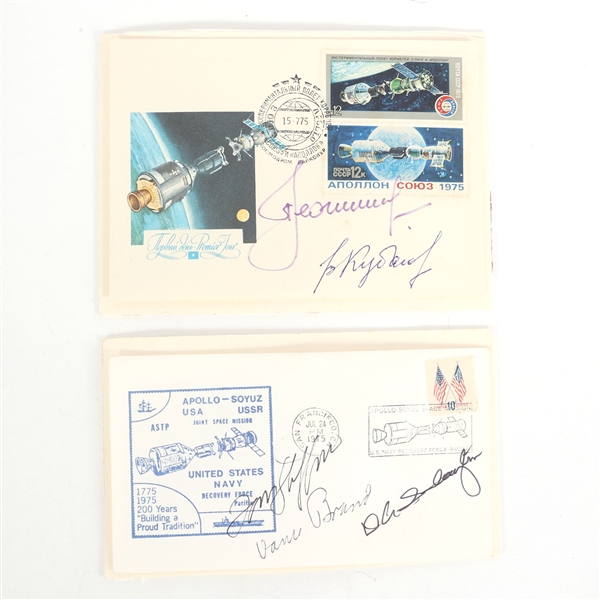 APOLLO-SOYUZ JOINT SPACE MISSION AUTOGRAPHED ENVELOPES