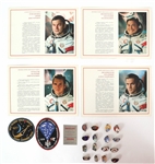 STS MISSION PATCHES, PIN SET, & RUSSIAN COSMONAUT BIOS