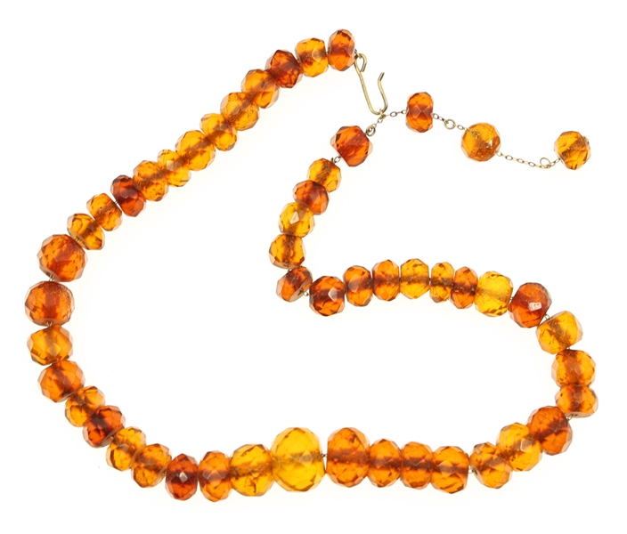 AMBER BEADED NECKLACE