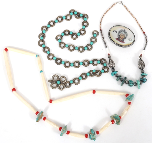 SOUTHWESTERN STYLE TURQUOISE, BONE, & SHELL JEWELRY