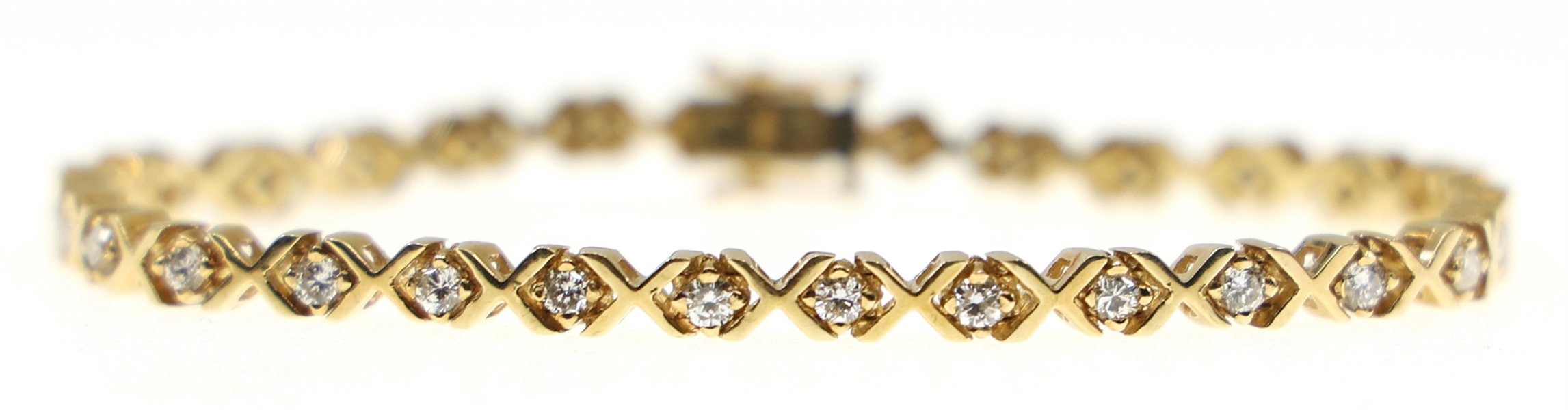 14K YELLOW GOLD 2.24 CTW DIAMOND TENNIS BRACELET