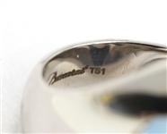 STERLING SILVER BACCARAT T51 GLASS COCKTAIL RING