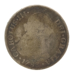 1783 MEXICAN SPANISH 2 REALES SILVER COIN