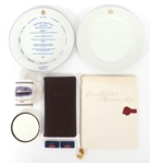 QUEEN ELIZABETH 2 SHIP ITEMS AND COMMEMORATIVE DISHES