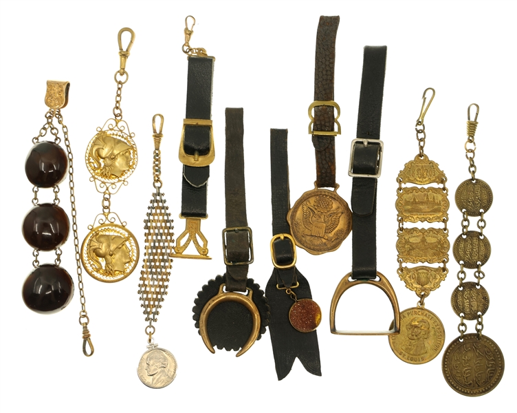 POCKET WATCH FOBS - LOT OF 10