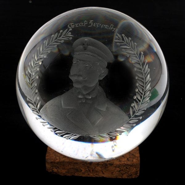 GRAF ZEPPELIN ETCHED CRYSTAL BALL