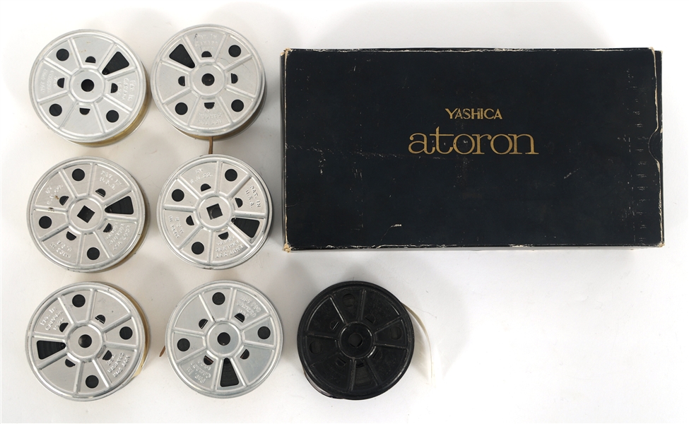 20TH C. YASHICA ATORON CAMERA & 16MM FILM REELS