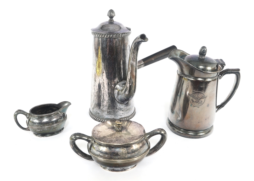 US LINES SILVER PLATED COFFEE SERVING PIECES