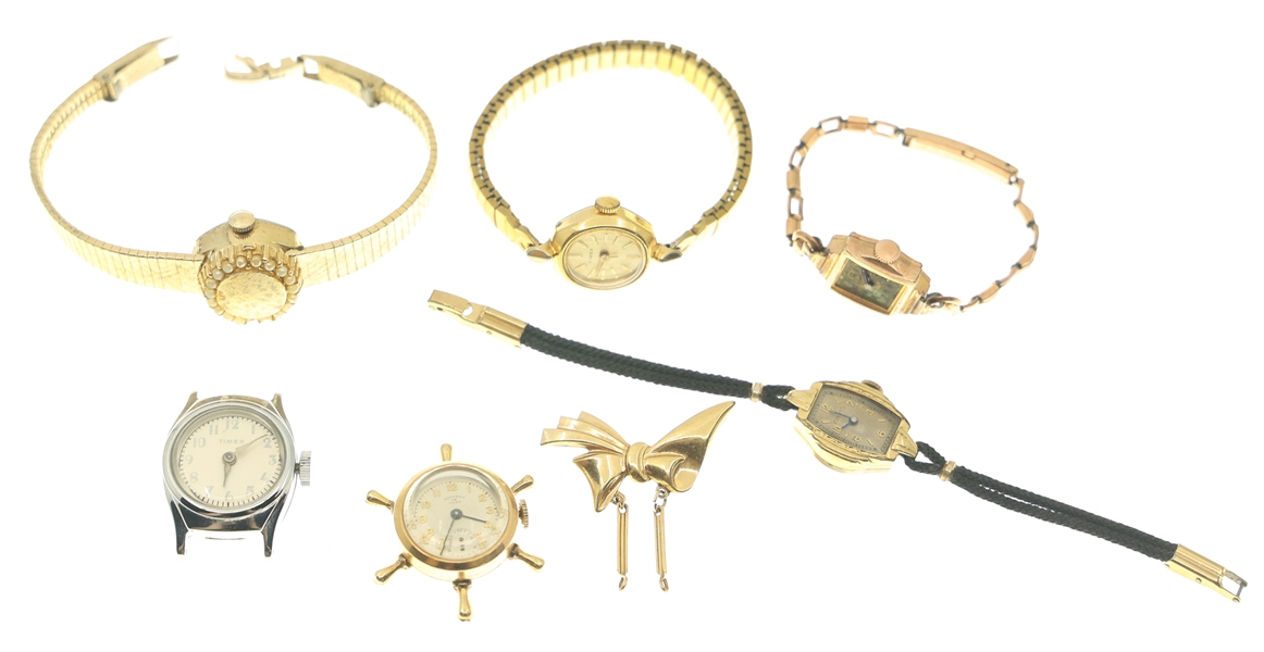 LADIES GOLD-FILLED & STEEL MECHANICAL WRISTWATCHES